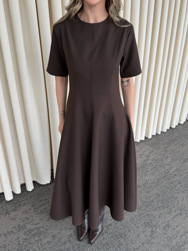 Kahverengi Godeli Elbise - 05174