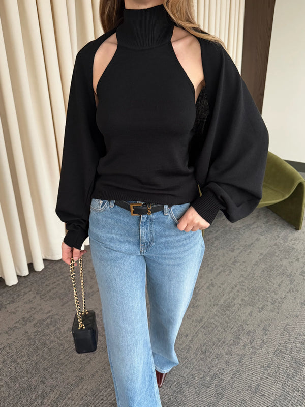 Siyah Triko Bolero Takım - 601117