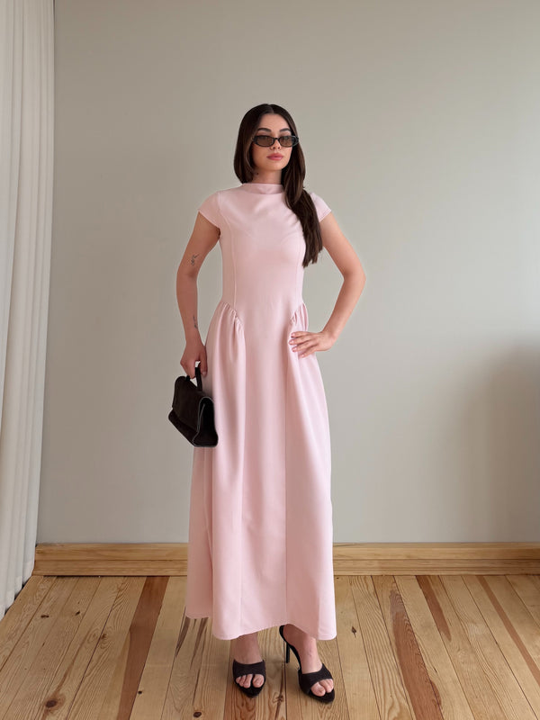 Pembe Pretty Uzun Elbise - 5092