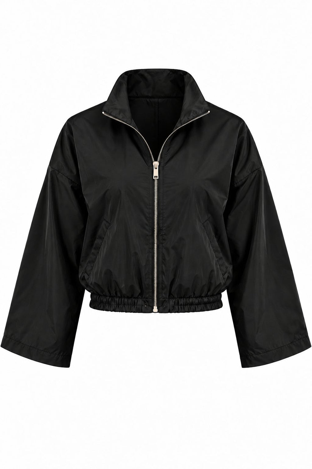 Siyah Bomber Saten Ceket - 2y9663 - 51229
