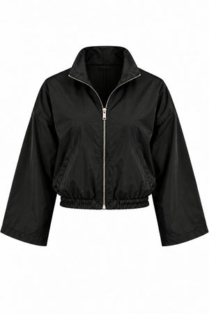 Siyah Bomber Saten Ceket - 2y9663 - 51229
