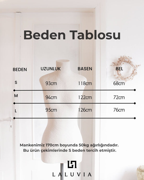 Bej Kot Bel Detaylı Güpürlü Etek - 0028