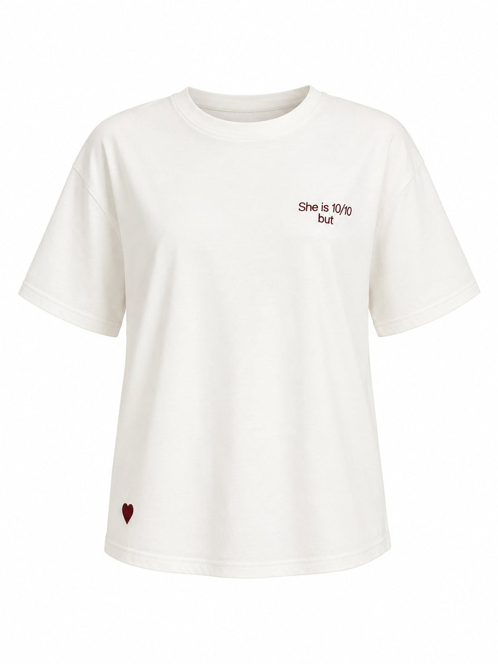 Ekru Yazı Baskılı Tshirt - 0924