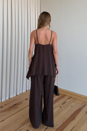 Kahverengi Taş Detaylı Tulum - 3464