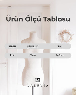 Bej Premium Dokulu Üçgen Şal - 0610