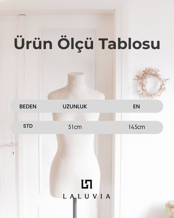 Bej Premium Dokulu Üçgen Şal - 0610