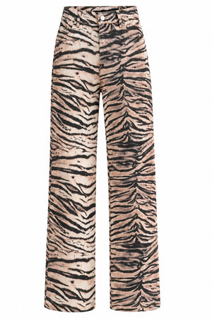 Bej Tiger Gabardin Pantolon - 1233