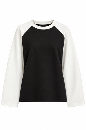 Siyah Reglan Kol Oversize Model Tshirt - 4271