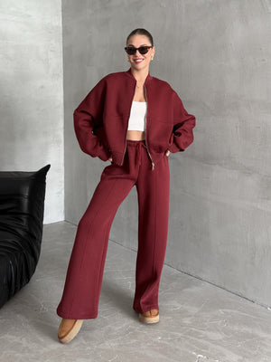 Bordo Nora Eşofman Takımı - 8001