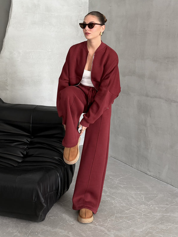 Bordo Nora Eşofman Takımı - 8001