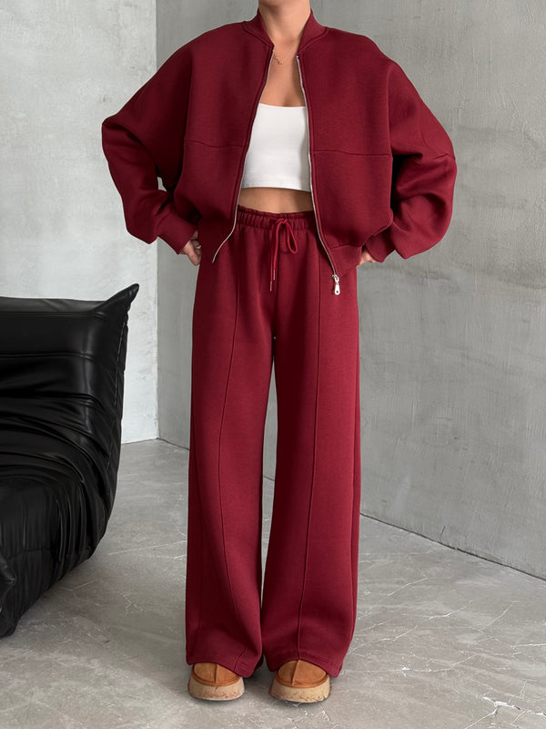 Bordo Nora Eşofman Takımı - 8001