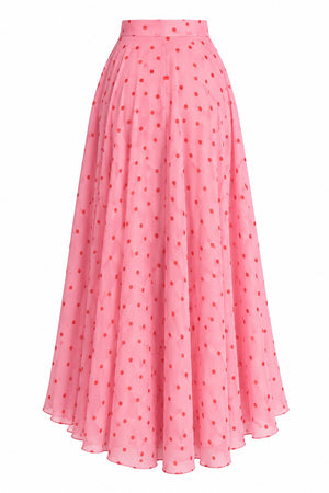 Pembe Puantiyeli Etek - 2y0613