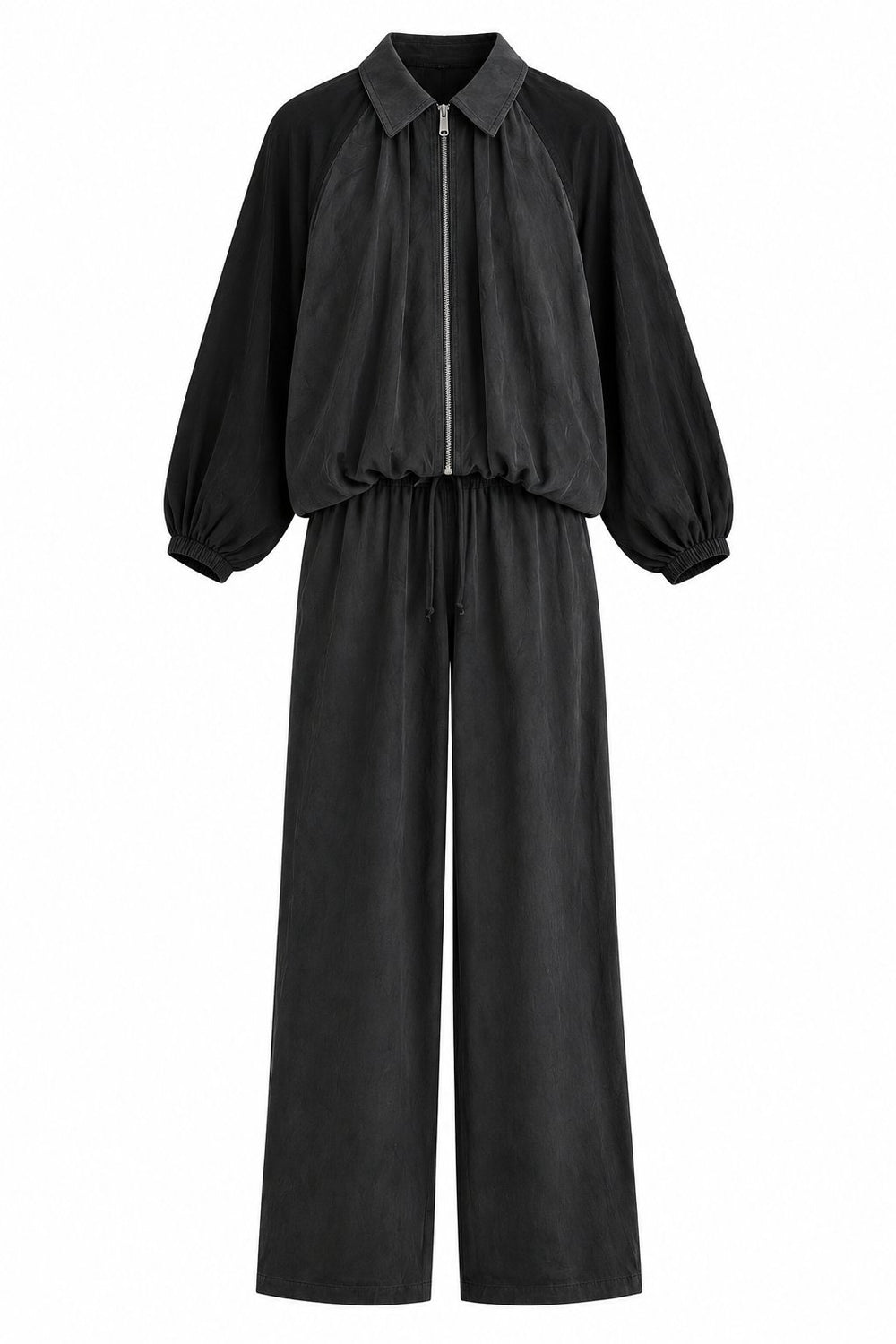 Siyah Garnili Bomber Pantolon Takım - 2y51458