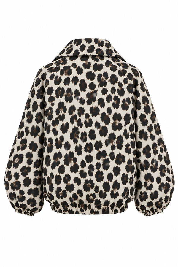 Leopar Bomber Ceket - 9636