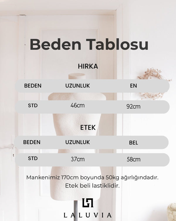 Ekru Hırkalı Etekli İkili Takım - 2y0611