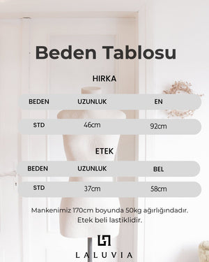Vizon Hırkalı Etekli İkili Takım - 2y0611