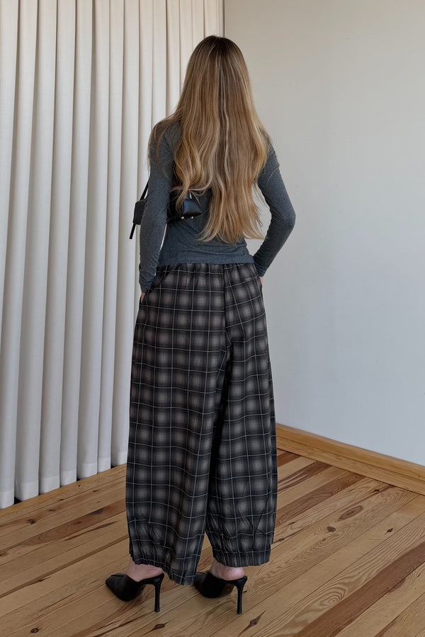 Kahverengi Paça Pileli Bagy Pantolon - 51466