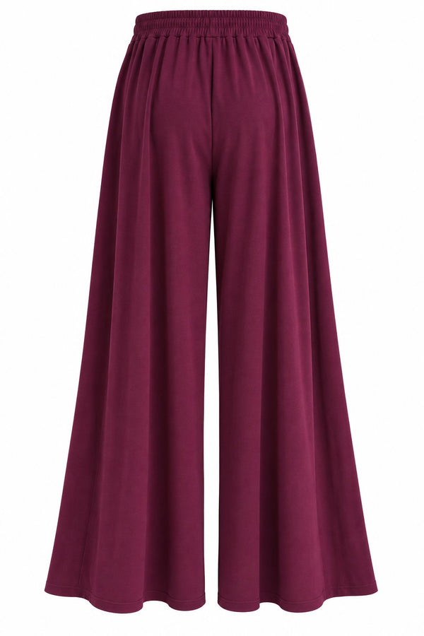 Mürdüm Beli Lastikli Modal Pantolon - 3322