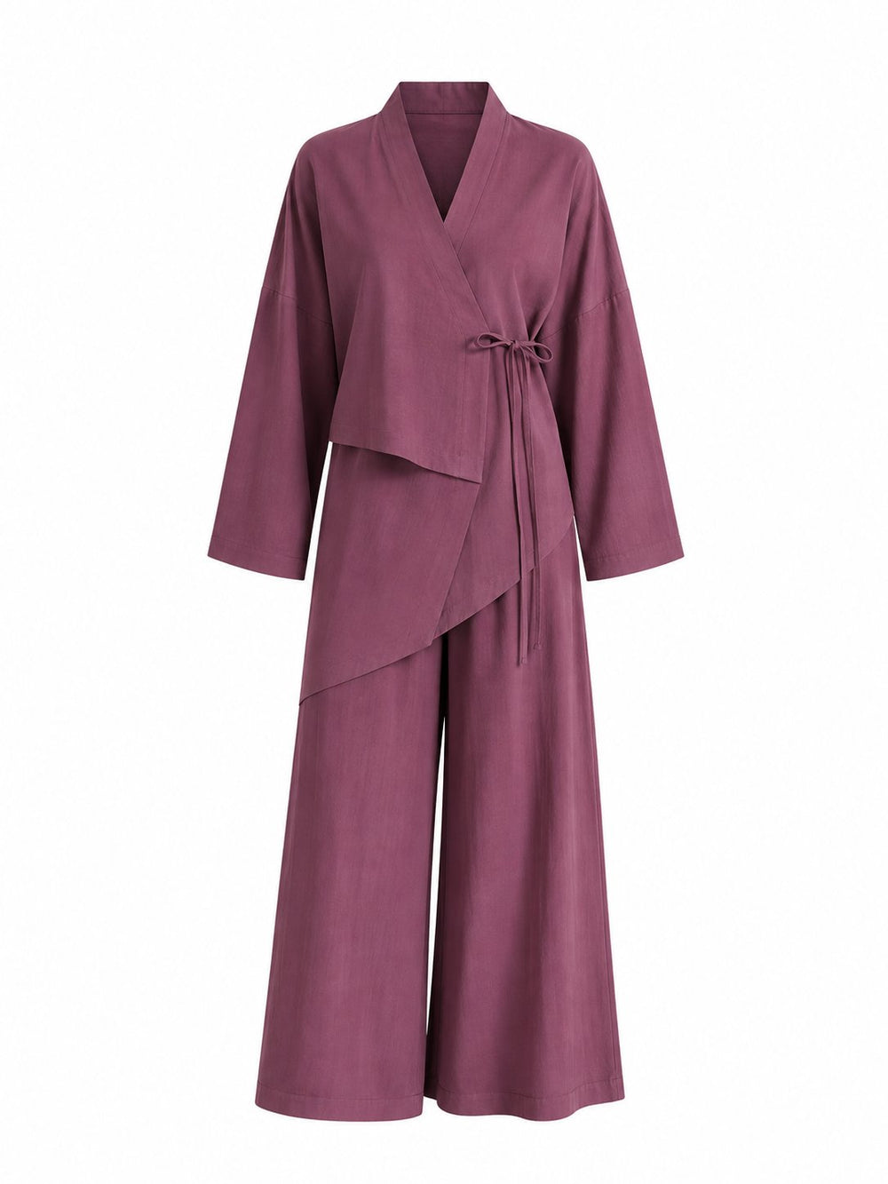 Gül Kurusu Bel Tasarım Detaylı Kimono Takım - TK8009