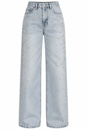 Mavi Mini Taş İşlemeli Jean - 1261