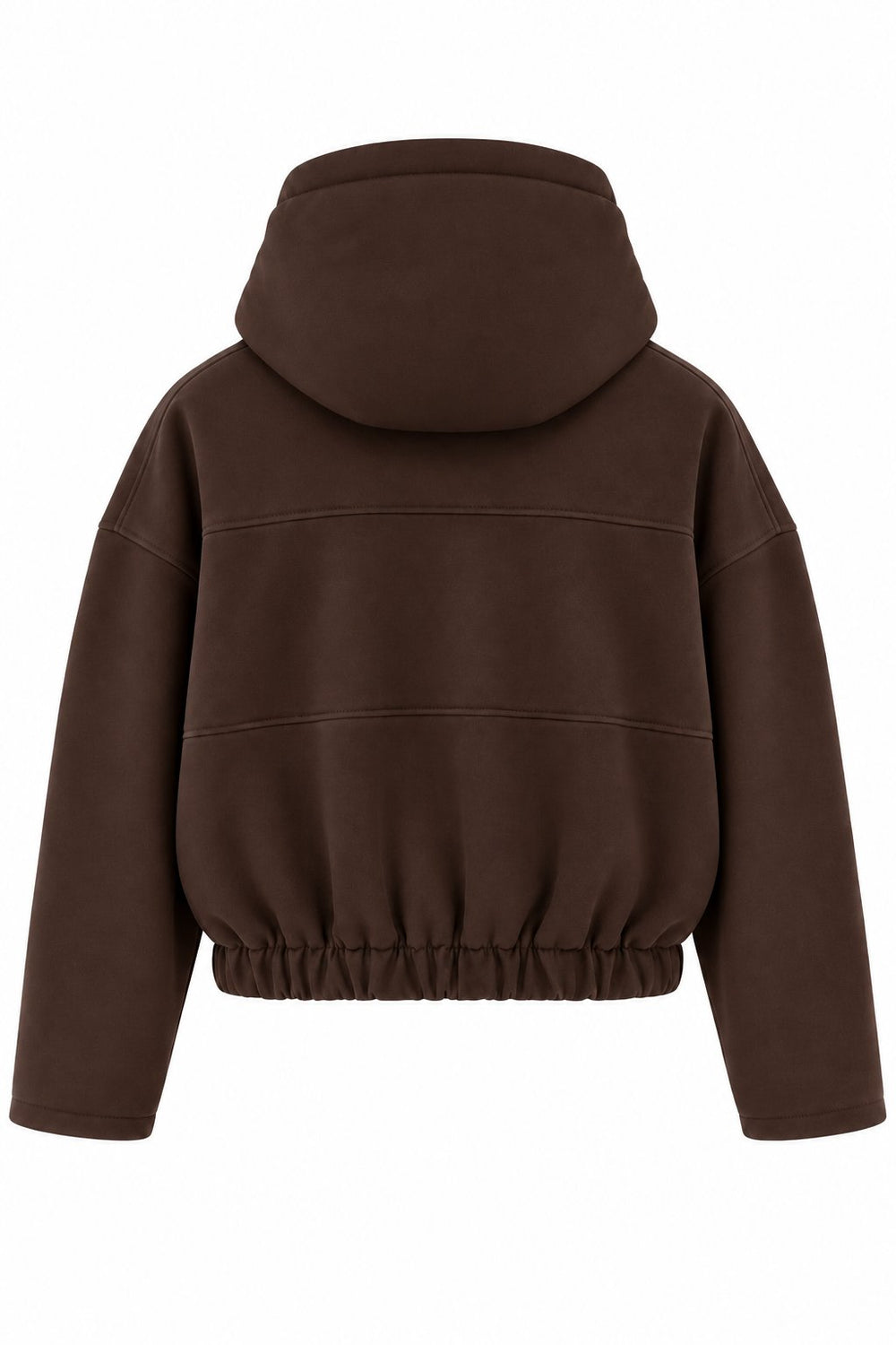 Kahverengi Kapüşonlu Fermuarlı Sweatshirt - 1226