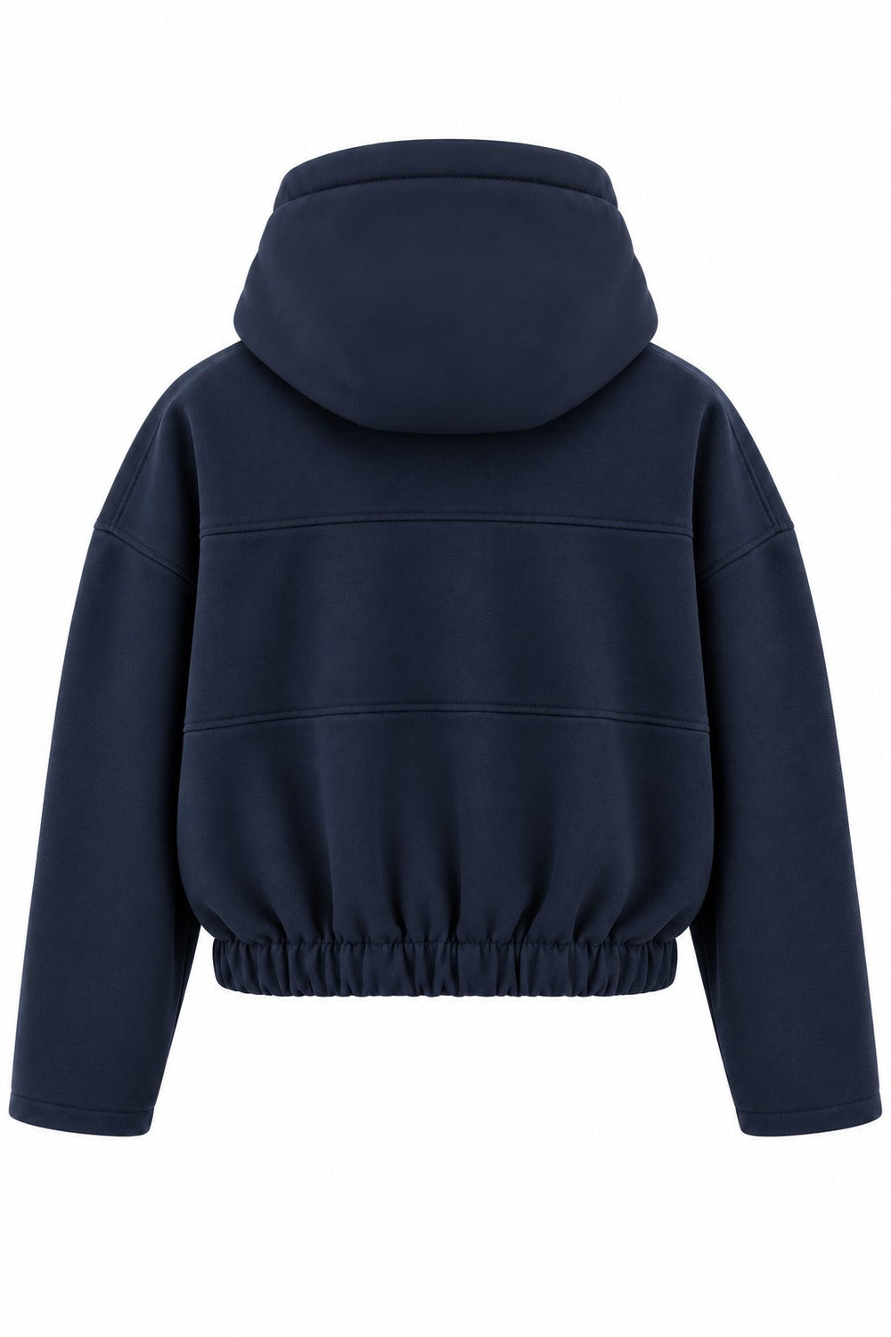 Lacivert Kapüşonlu Fermuarlı Sweatshirt - 1226