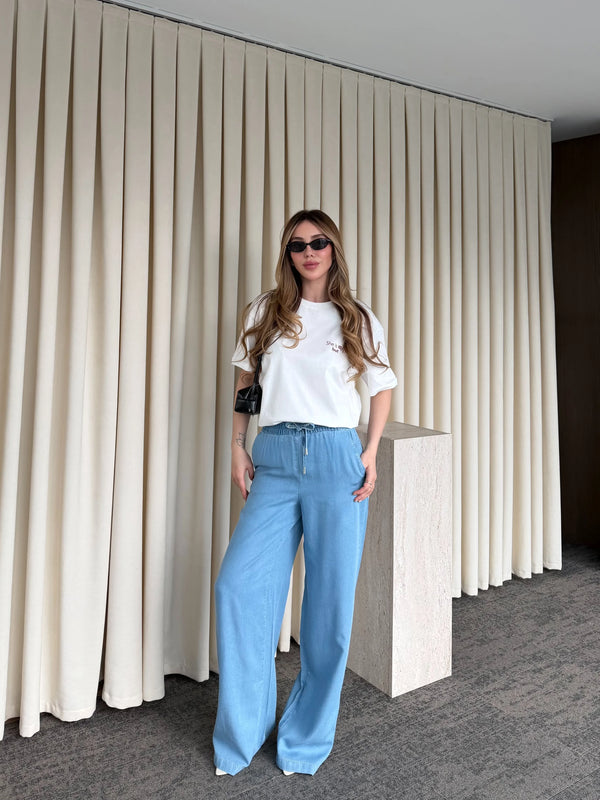 Ekru Baskılı Tshirt - 0924