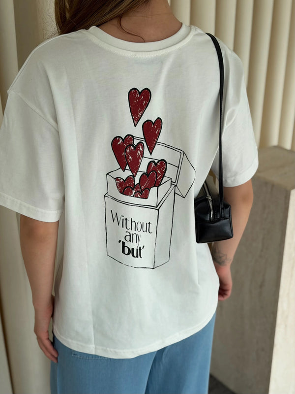 Ekru Baskılı Tshirt - 0924