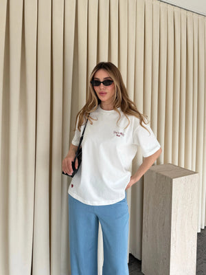 Ekru Baskılı Tshirt - 0924