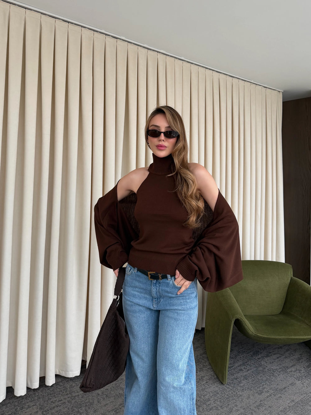 Acı Kahve Triko Bolero Takım - 601117