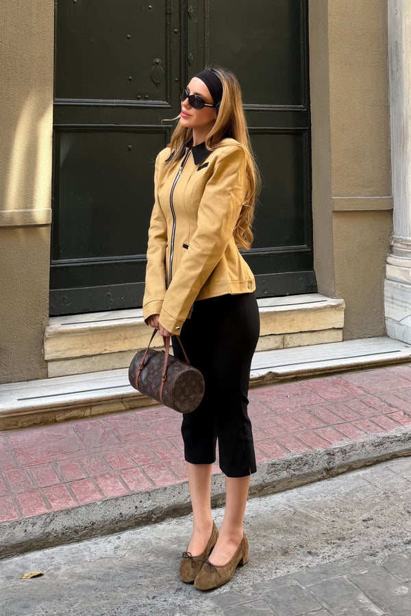 Camel Yaka Detaylı Flatolu Ceket - 2632