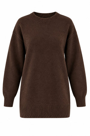 Kahverengi Basic Triko Kazak - 2y04595