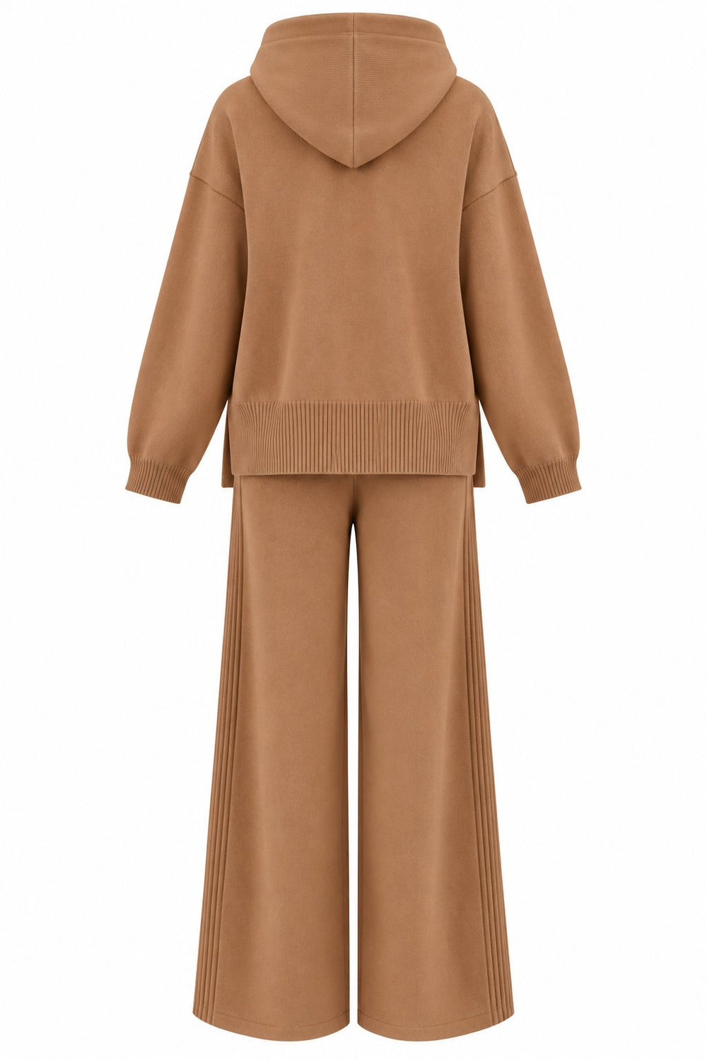 Camel Kapüşonlu Triko Takım - 0511