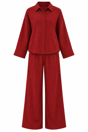 Bordo Pekin 2'li Kimono Takım - 2y912059