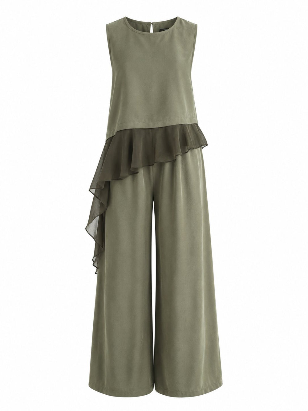 Haki Garnili Bluz Pantolon Takım - 51391