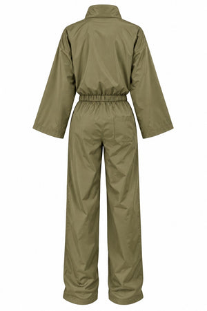 Haki Bomber Saten Ceket Pantolon İkili Takım - 2y9663 - 51229