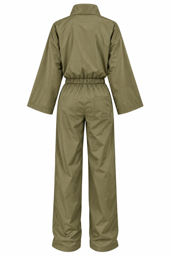 Haki Bomber Saten Ceket Pantolon İkili Takım - 2y9663 - 51229