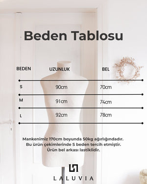 Natural Yırtmaçlı Keten Etek - 2y4068