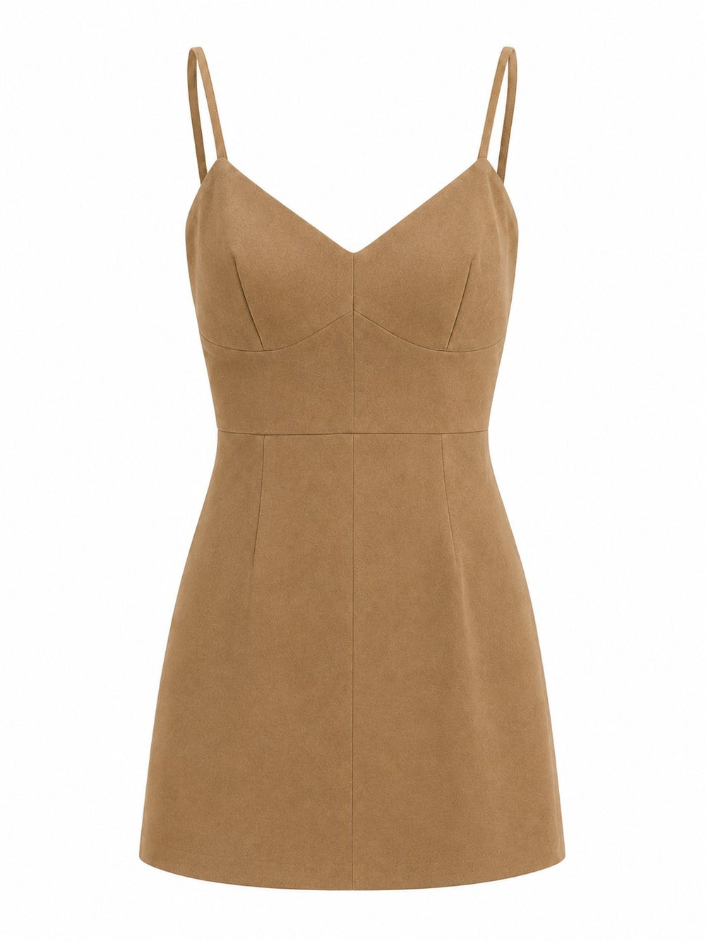 Camel Süet Ceket Elbise Takım - Tk242467