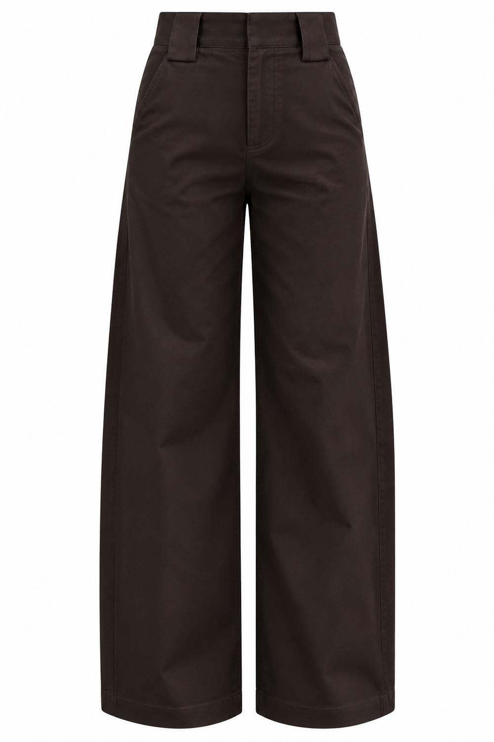 Kahverengi Geniş Köprülü Barrel Pantolon - 4290