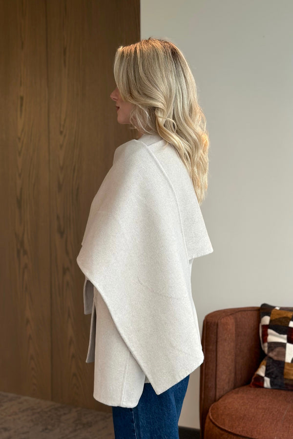 Taş %100 Yün Kısa Kaban - 512157