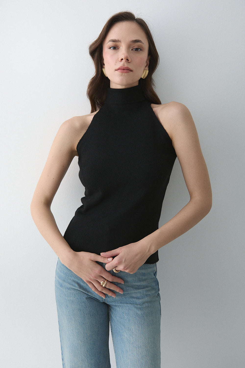 Siyah Boğazlı Atlet - 251004