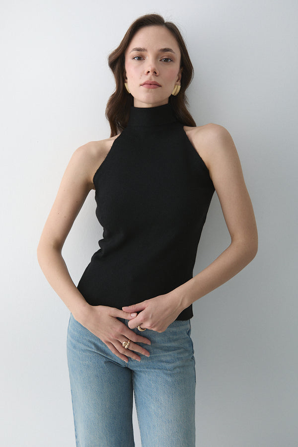 Siyah Boğazlı Atlet - 251004