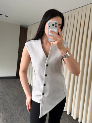 Taş Venedik Çapraz Düğmeli Yelek