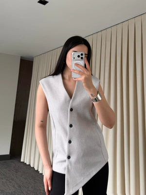 Taş Venedik Çapraz Düğmeli Yelek