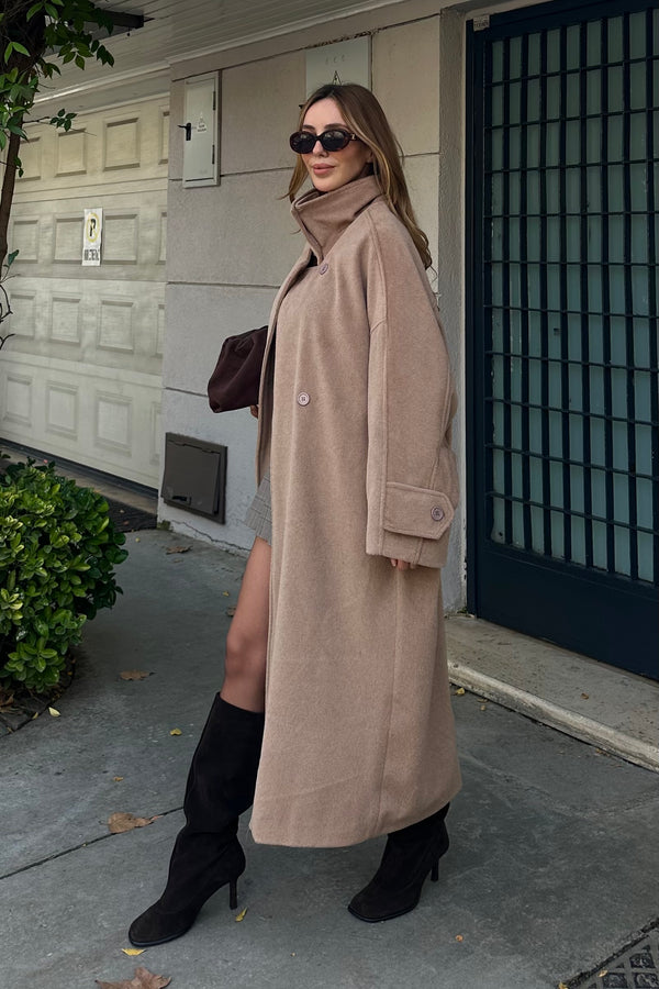 Vizon Vittoria Düğmeli Yaka Kaban - 2511