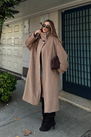 Vizon Vittoria Düğmeli Yaka Kaban - 2511