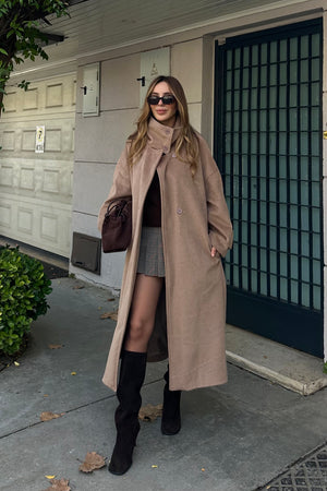 Vizon Vittoria Düğmeli Yaka Kaban - 2511