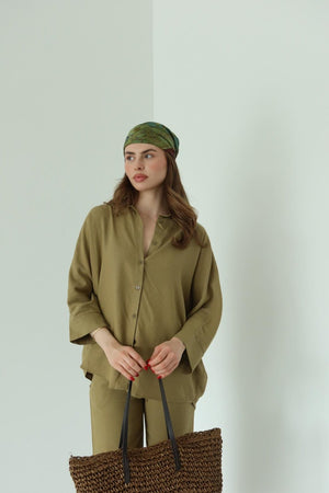 Haki Lirio Gömlek Pantolon Takım