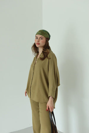 Haki Lirio Gömlek Pantolon Takım